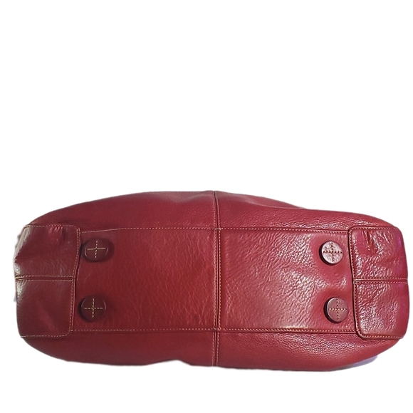 LIZ CLAIBORNE Vintage Liz Claiborne Genuine Red Leather Shoulder Bag 1980's EUC - Picture 9 of 14